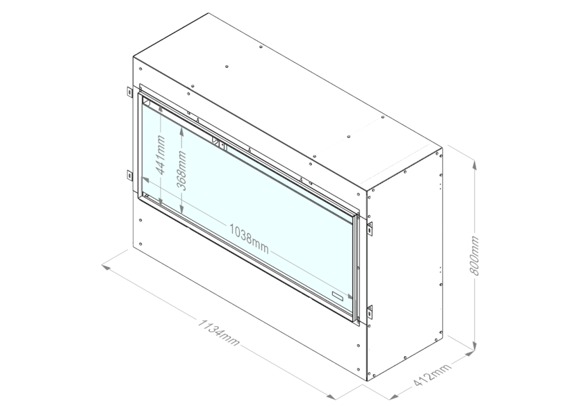 FABER E-BOX 1000-450 ST Double Sided Electric Fire