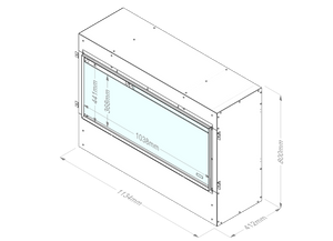 FABER E-BOX 1000-450 ST Double Sided Electric Fire