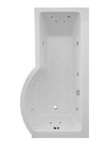 P Shape Single Ended Shower Bath