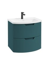 ARC Wall Hung 60cm 2 Drawer Vanity Unit - Matt Basin - Choice of Colour