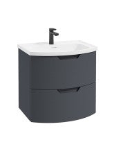 ARC Wall Hung 60cm 2 Drawer Vanity Unit - Matt Basin - Choice of Colour