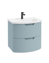 ARC Wall Hung 60cm 2 Drawer Vanity Unit - Matt Basin - Choice of Colour