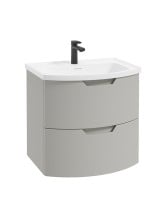 ARC Wall Hung 60cm 2 Drawer Vanity Unit - Matt Basin - Choice of Colour