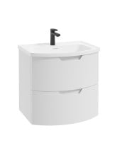 ARC Wall Hung 60cm 2 Drawer Vanity Unit - Matt Basin - Choice of Colour