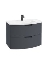 ARC Wall Hung 80cm 2 Drawer Vanity Unit - Matt Basin - Choice of Colour