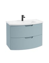 ARC Wall Hung 80cm 2 Drawer Vanity Unit - Matt Basin - Choice of Colour