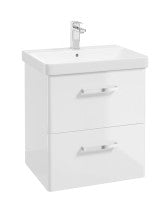 KORA Wall Hung 60cm 2 Drawer Vanity Unit - Choice of Colour - Choice of Handle