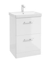 KORA Floorstanding 60cm 2 Drawer Vanity Unit - Choice of Colour - Choice of Handle