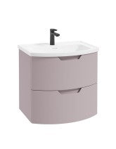 ARC Wall Hung 60cm 2 Drawer Vanity Unit - Matt Basin - Choice of Colour