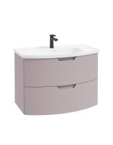 ARC Wall Hung 80cm 2 Drawer Vanity Unit - Matt Basin - Choice of Colour