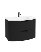ARC Wall Hung 80cm 2 Drawer Vanity Unit - Matt Basin - Choice of Colour