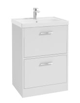 FINLAND Floorstanding 60cm Two Drawer Vanity Unit - Choice of Colour - Choice of Handle