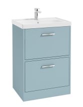 FINLAND Floorstanding 60cm Two Drawer Vanity Unit - Choice of Colour - Choice of Handle