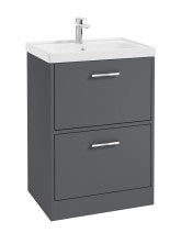 FINLAND Floorstanding 60cm Two Drawer Vanity Unit - Choice of Colour - Choice of Handle