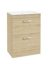 CORTA Floorstanding 60cm Two Drawer Unit - Choice of Colour - Choice of Handle