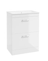 CORTA Floorstanding 60cm Two Drawer Unit - Choice of Colour - Choice of Handle