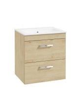 CORTA Wall Hung 50cm Two Drawer Unit - Choice of Colour