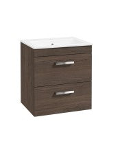 CORTA Wall Hung 50cm Two Drawer Unit - Choice of Colour
