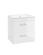 CORTA Wall Hung 50cm Two Drawer Unit - Choice of Colour