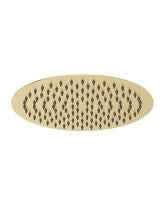 SYNC Round Thin Stainless Steel Shower Head 250mm Brushed Gold