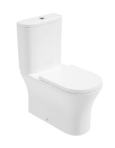 PENA Fully Shrouded Close Coupled Rimless Pan & Delta Soft Close Seat - Choice of Height -Flush Button Upgrade Available