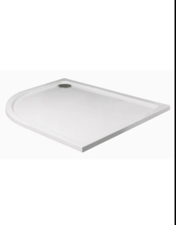 Kristal Low Profile 1000x800 Offset Quadrant Shower Tray LH with FREE shower waste