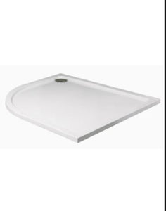 Kristal Low Profile 1000x800 Offset Quadrant Shower Tray LH with FREE shower waste