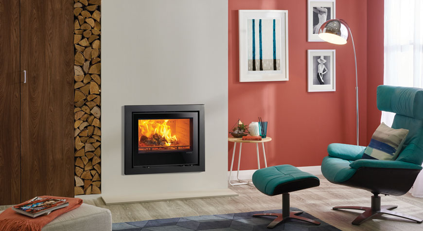Award Winning!! Elise Glass Wood Burning Inset Fires & Multi-fuel Inset Fires Choice of 540 (5KW) or 680 (7-8KW)