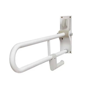 Hinged Fold Up Double Hairpin Rail – White