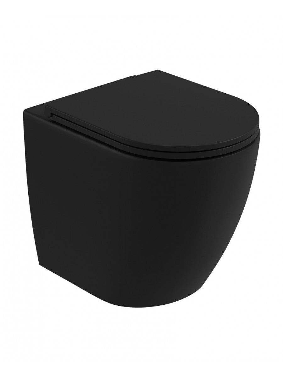 Avanti Back To Wall Rimless WC & Seat - Carbon Black