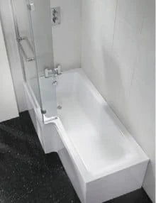 Milan - Square Shower Bath Right or Left Hand