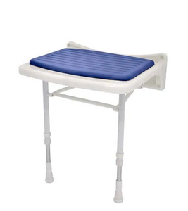 AKW Compact Fold Up Shower Seat with Blue Pad