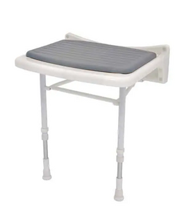 AKW Compact Fold Up Shower Seat with Grey Pad